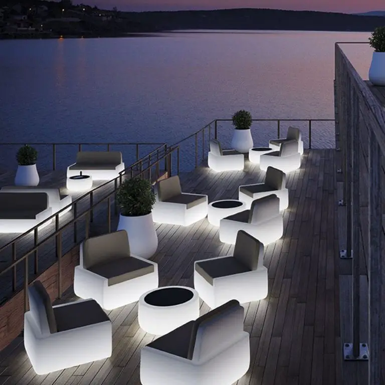 bold illuminated patio furniture