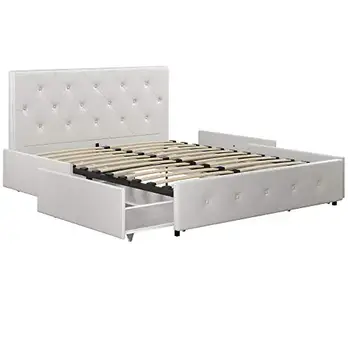 90 Platform Bed Pictures And Styles, Memomad Bali Storage Platform Bed With Drawers Twin Size Caramel