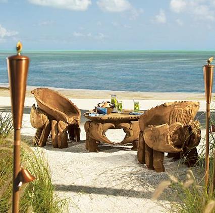 teak beach furniture crab table and chairs
