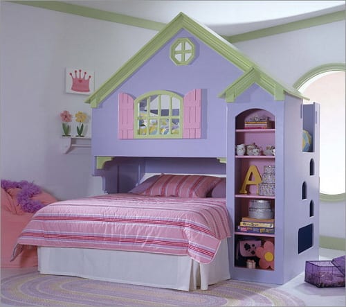 Doll House Bed For Girls Loft Bunk Bed
