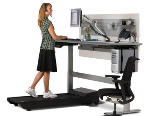 The "Sit to Walkstation" Treadmill Computer Workstation