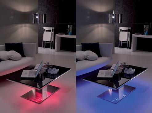 Flat And e-Motion LED Lit Tables By Ozzio 1