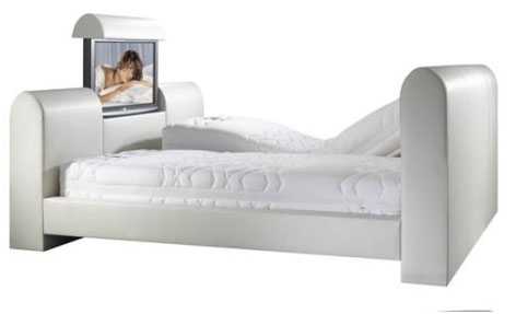 bed with pop up tv