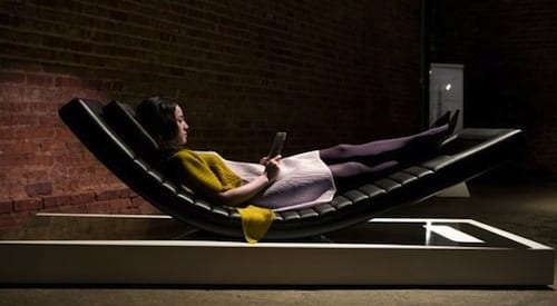 The LL2 Rocking Chaise – Bluetooth Equipped Luxurious Leather Lounger