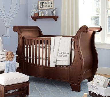 pottery barn larkin sleigh crib