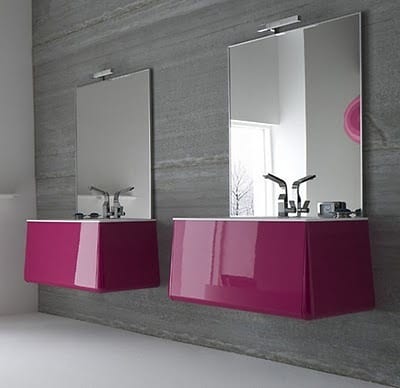 pink double vanities