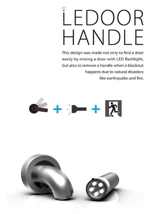 Door Handle with Flashlight