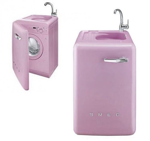 pink washing machine