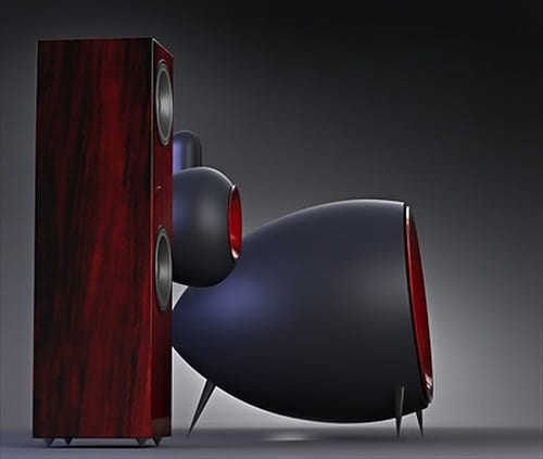 modern wooden speakers
