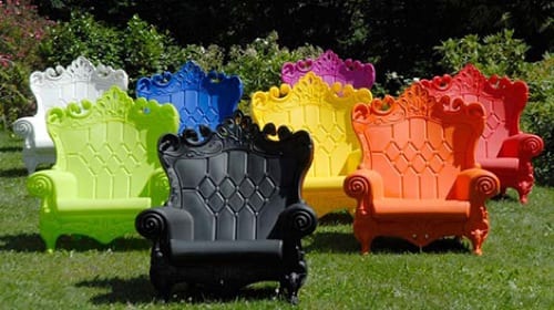 brightly colored outdoor furniture