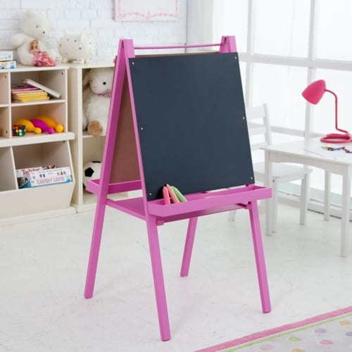 pink chalkboard stand