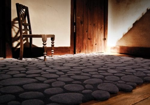 textured rock rug