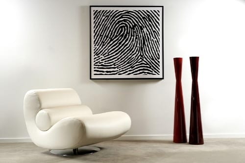 personalized fingerprint made into wall art