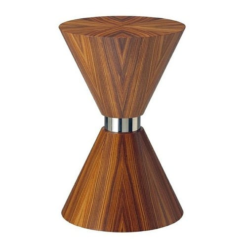 hourglass shaped wood pedestal