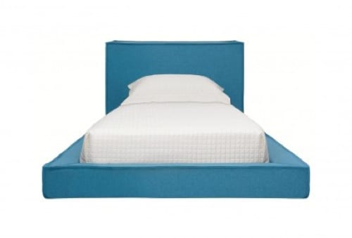 blue twin bed