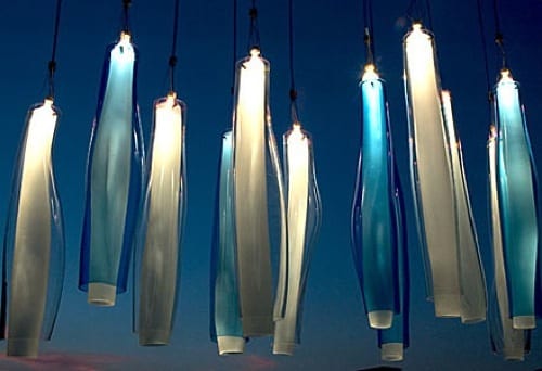 abstract hanging glass lights