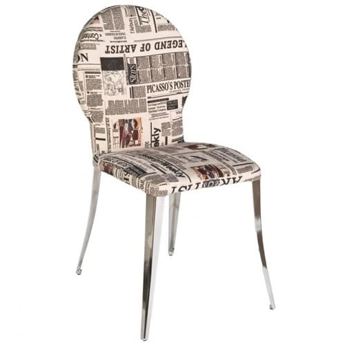 newsprint dining chair