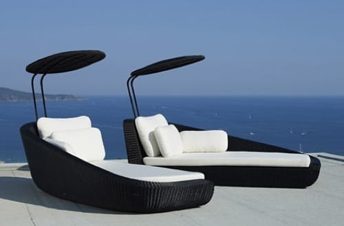 luxurious patio chaise lounge