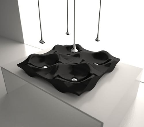 ultramodern black sink