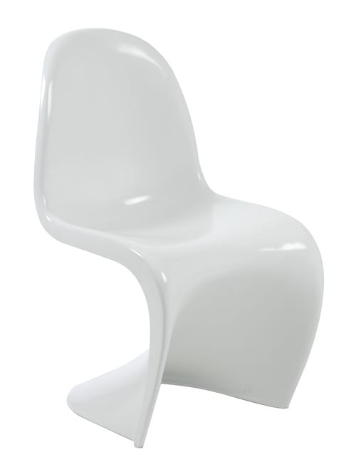 curved white chair