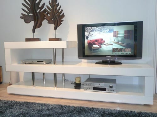 white television stand