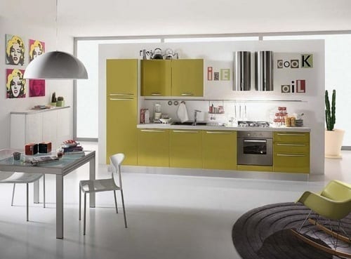 colored kitchen cabinets