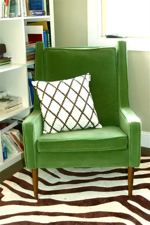 green accent chairs