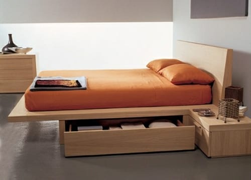 platform storage bed
