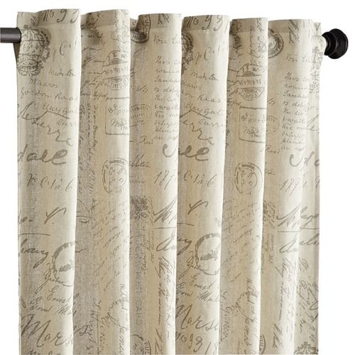 french script curtains