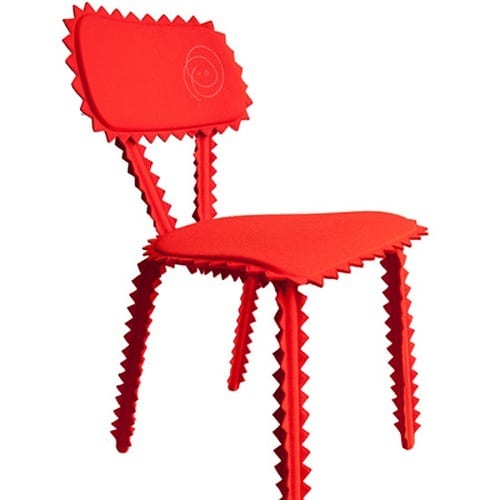 red zigzag chair