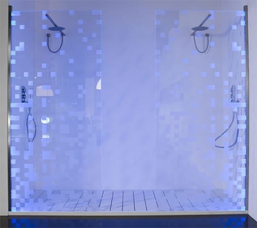 LED shower doors