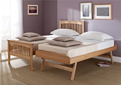oak trundle bed
