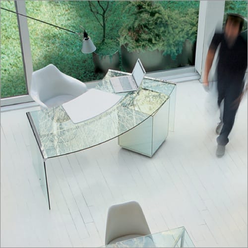 Get to Work: Crystal Clear Glass Desks