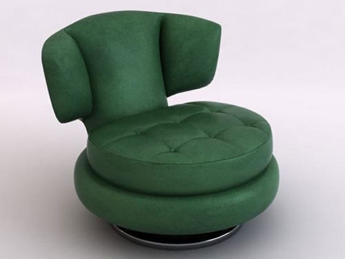 unique green chair