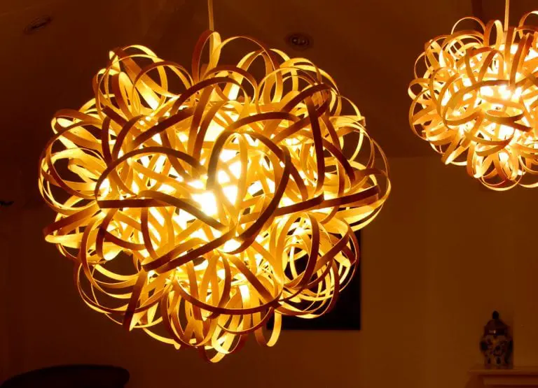 In a Tangle: Steam-Bent Wood Lighting from Tom Raffield