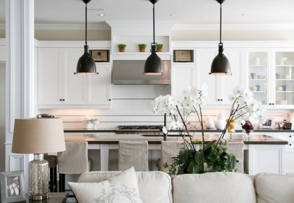 pendant lighting white kitchen