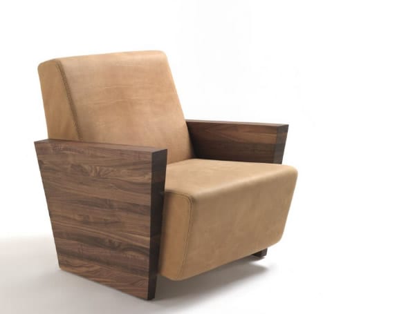 Hardwood armchair design