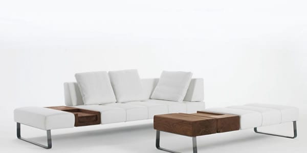 modern couch and bench