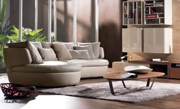 rounded sectional couch