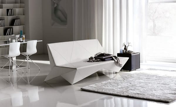 white leather sofa bed