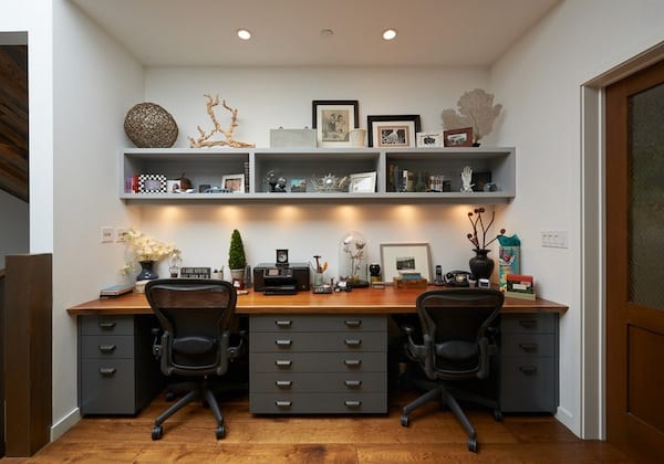 home office shared desk idea