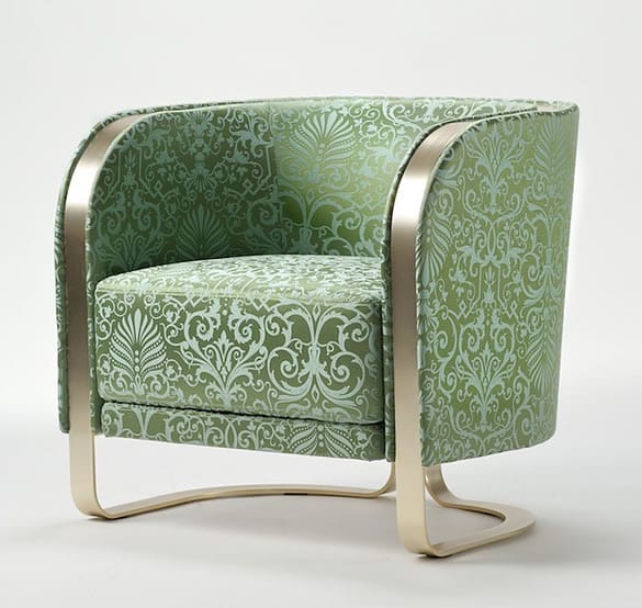 Metallic Structure Luxury Armchair