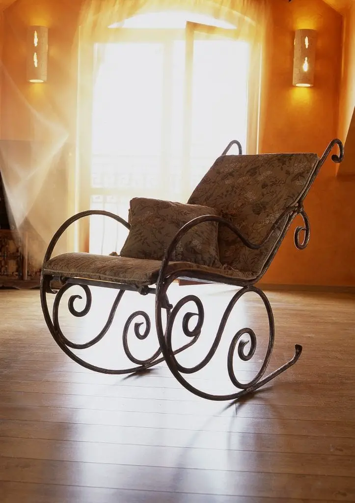 iron cast rocking chair