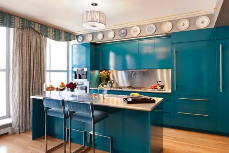 Contemporary-Blue-Kitchen