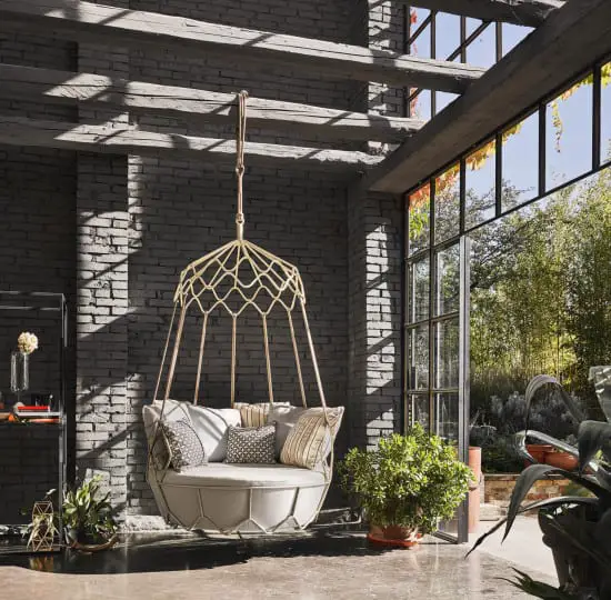 designer patio swing sofa