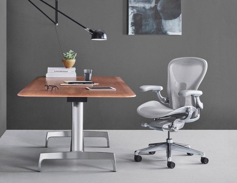 Herman Miller Aeron Chair and Desk