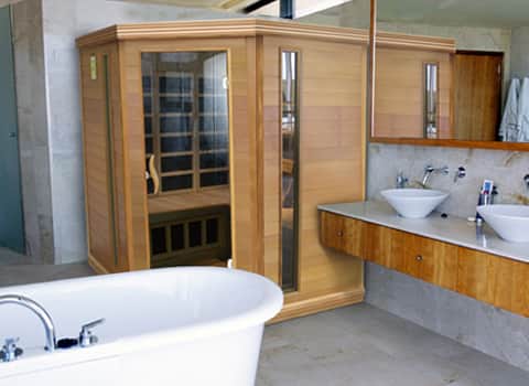 corner sauna for house bathroom