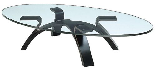 oval glass coffee table