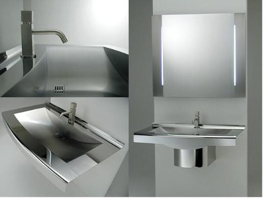 JAPANESE ULTRA MODERN AND CONTEMPORARY STAINLESS STEEL BATHROOMS