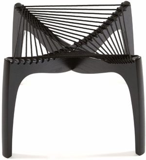 Taburet danish modern furniture jorgen hovelskov harp chair